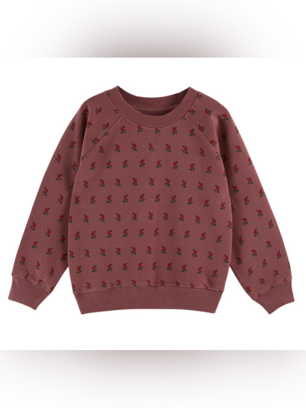 Emile et Ida - Girls Mauve Pink Poppy Floral All Over Sweatshirt - Size: 8Y